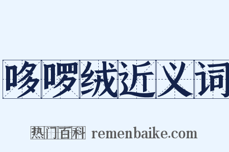 哆啰绒近义词是什么意思的图片